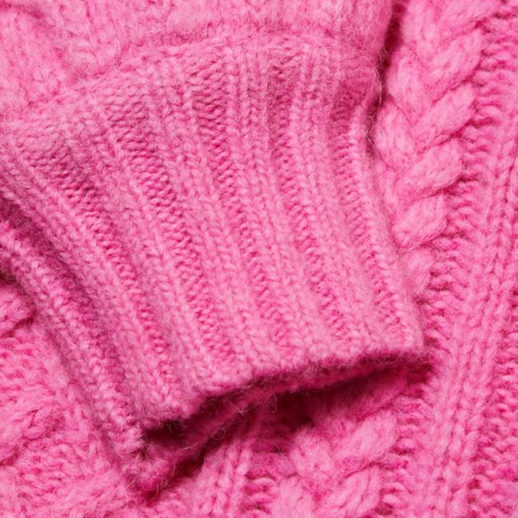 A.L.C. Cable Knit Bubblegum Pink Sweater - Picture 5 of 9